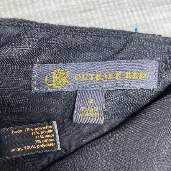 Outback Red Tweed Skirt Black Speckled Pencil Mini Size 2 - Picture 13 of 13